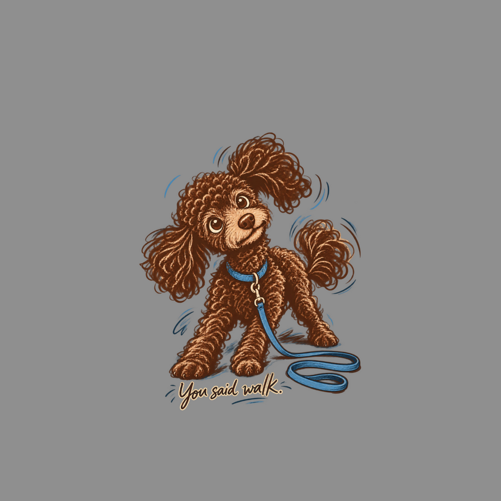 You Said Walk Poodle T-Shirt