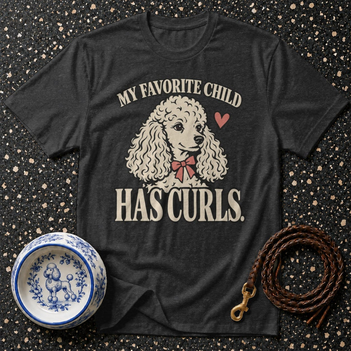 T-shirt Favorite Child Poodle T-Shirt My Favorite Child Has Curls Poodle T-Shirt | Dog Lover Appar