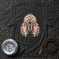 Dark t-shirt with stylized poodle graphic, "YOU SAW A POODLE TOO." text.