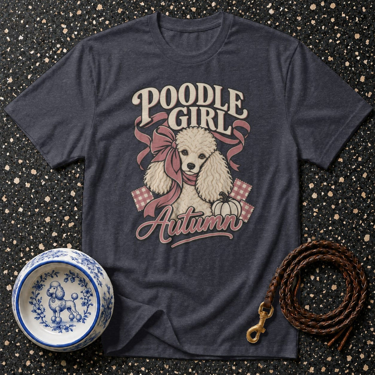 Retro Poodle Girl Autumn T-Shirt Poodle Girl Autumn T-Shirt | Premium Dog Apparel