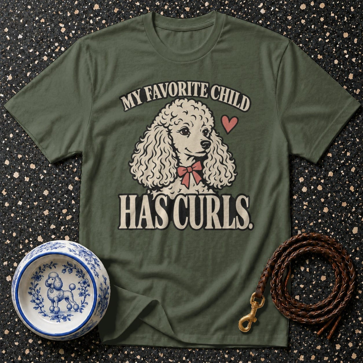 T-shirt Favorite Child Poodle T-Shirt My Favorite Child Has Curls Poodle T-Shirt | Dog Lover Appar