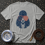 T-shirt Patriotic Poodle Aviator T-Shirt Poodle Sunglasses T-Shirt | Patriotic Dog Apparel