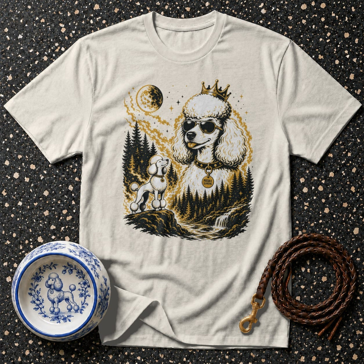 T-shirt Poodle Supreme Moon T-Shirt Poodle Supreme T-Shirt | Regal Canine Apparel
