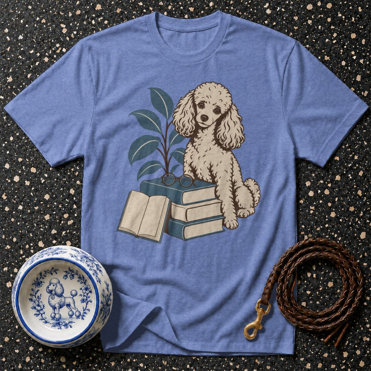 T-shirt Bookish Poodle Reader T-Shirt Poodle Reading T-Shirt | Premium Dog Lover Apparel