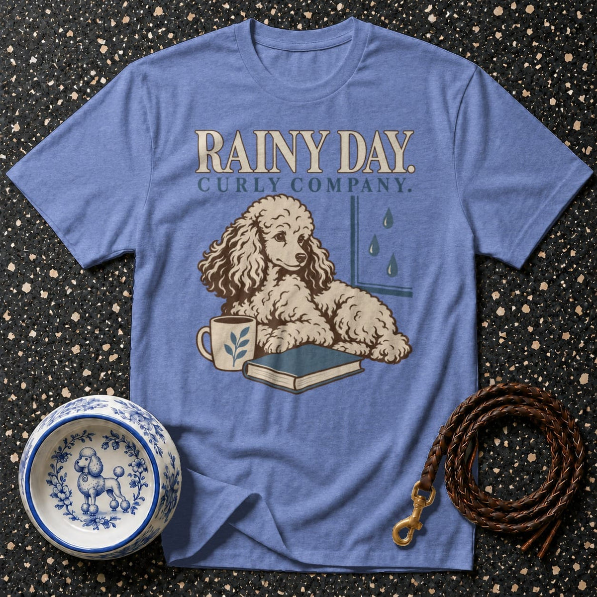 T-shirt Cozy Rainy Day Poodle T-Shirt Rainy Day Poodle T-Shirt | Curly Company