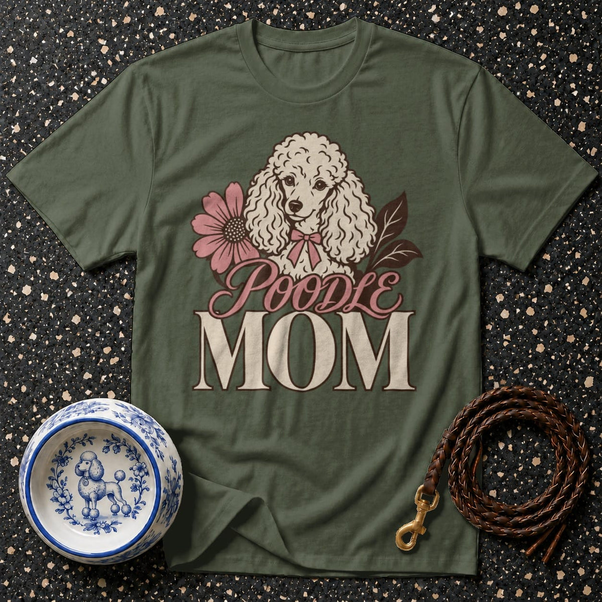 T-shirt Vintage Floral Poodle Mom T-Shirt Poodle Mom T-Shirt | Dog Lover Apparel