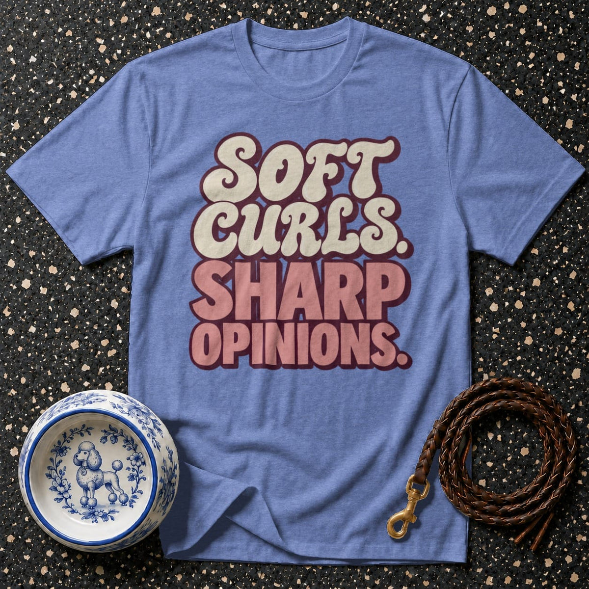 T-shirt Soft Curls Sharp Opinions Retro T-Shirt Soft Curls Sharp Opinions T-Shirt | Poodle Lover Gift