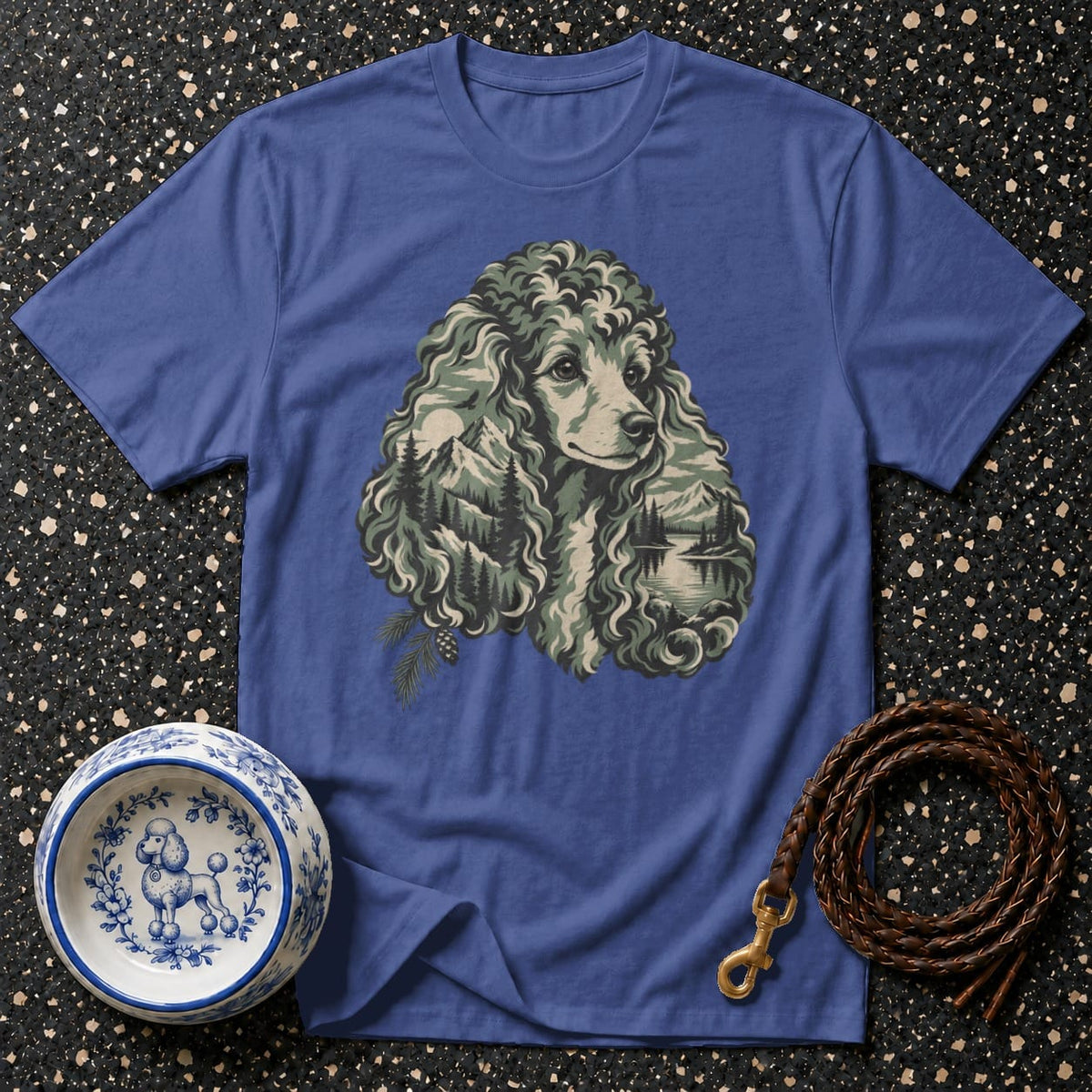 T-shirt Alpine Poodle Wilderness T-Shirt Poodle Landscape T-Shirt | Premium Dog Apparel