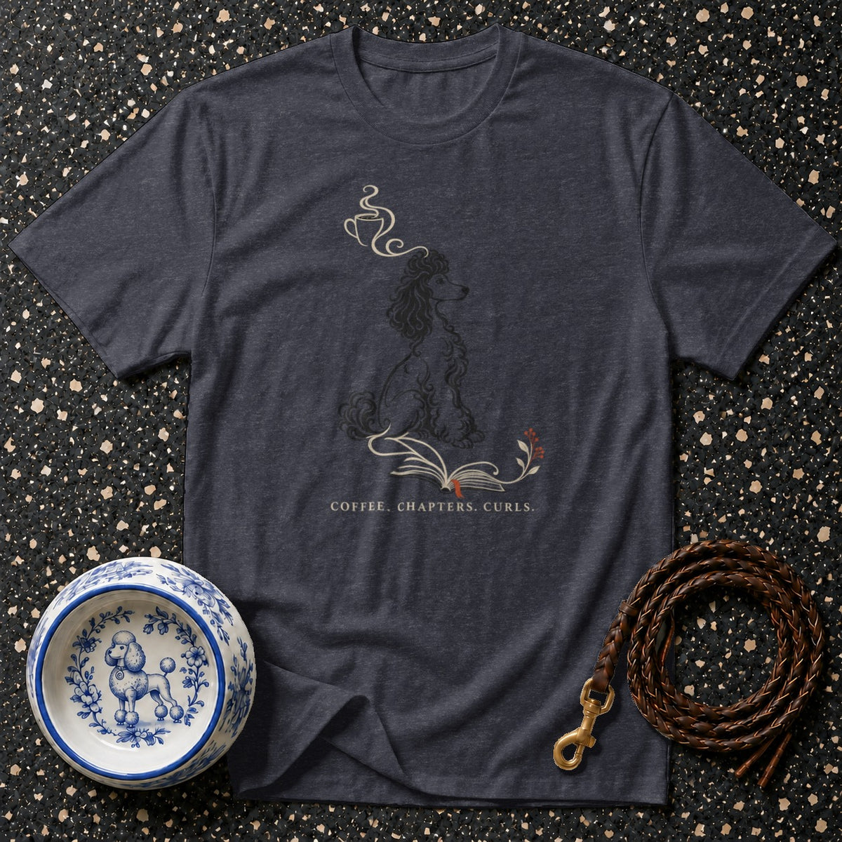 Coffee Chapters Curls Poodle T-Shirt