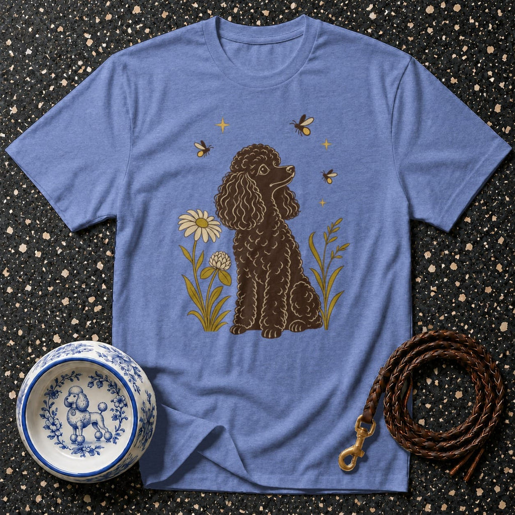 T-shirt Botanical Poodle Garden T-Shirt Poodle in Bloom T-Shirt | Premium Dog Apparel