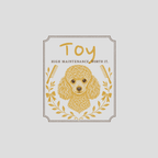Gold poodle head with "Toy High Maintenance Worth It" text and grooming tools in a crest.