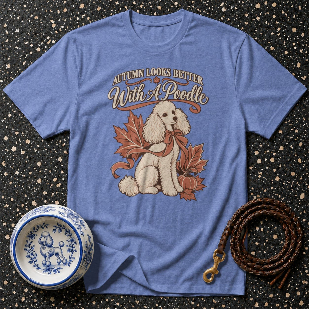 Autumn With A Poodle T-Shirt Autumn Poodle T-Shirt | Dog Lover Apparel