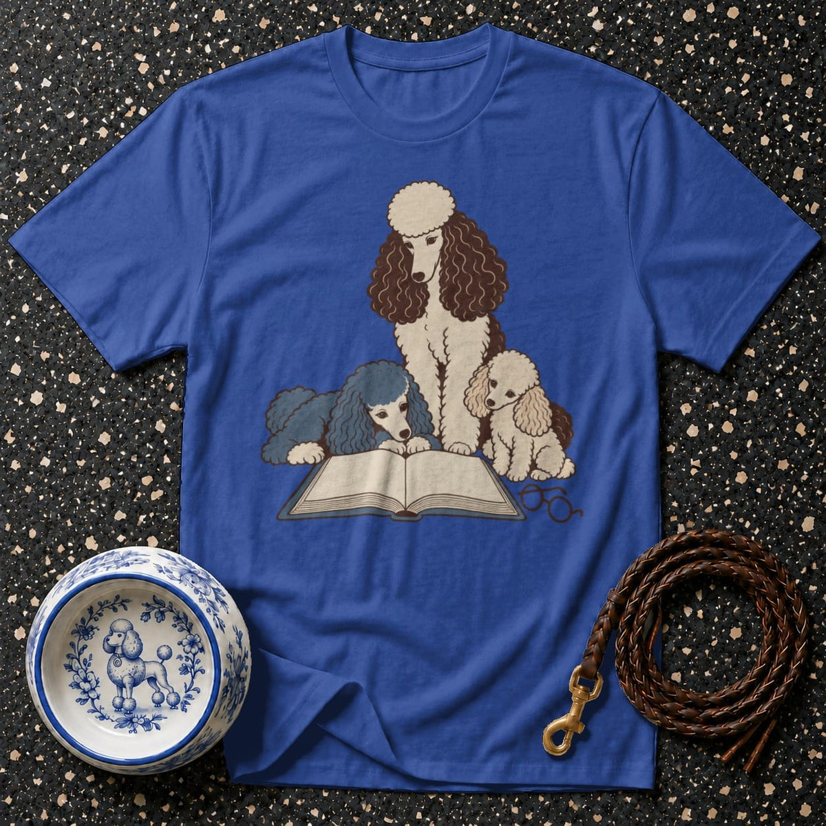 T-shirt Poodle Book Club T-Shirt Poodle Reading T-Shirt | Whimsical Dog Apparel