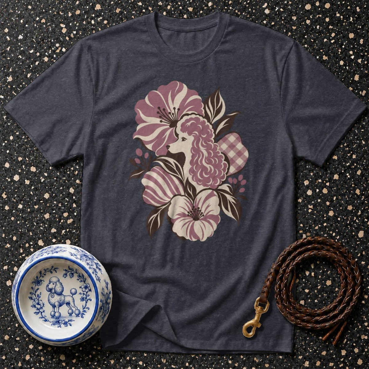 T-shirt Vintage Floral Poodle T-Shirt Poodle Floral T-Shirt | Premium Dog Lover Apparel