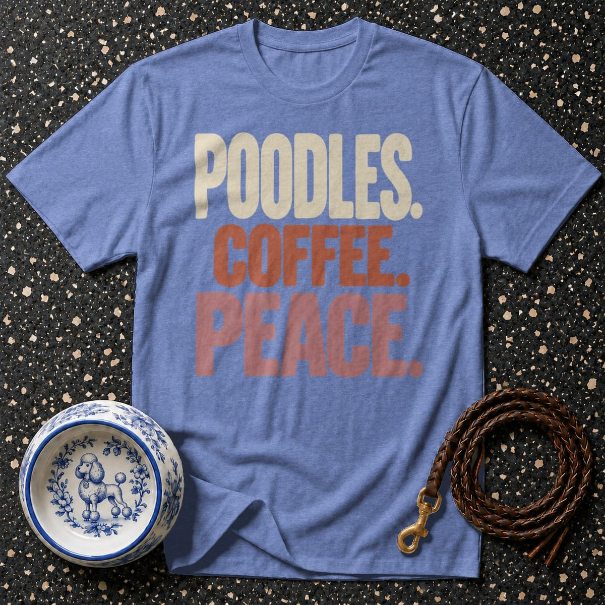 T-shirt Poodles Coffee Peace T-Shirt Poodles Coffee Peace T-Shirt | Premium Dog Lover Apparel