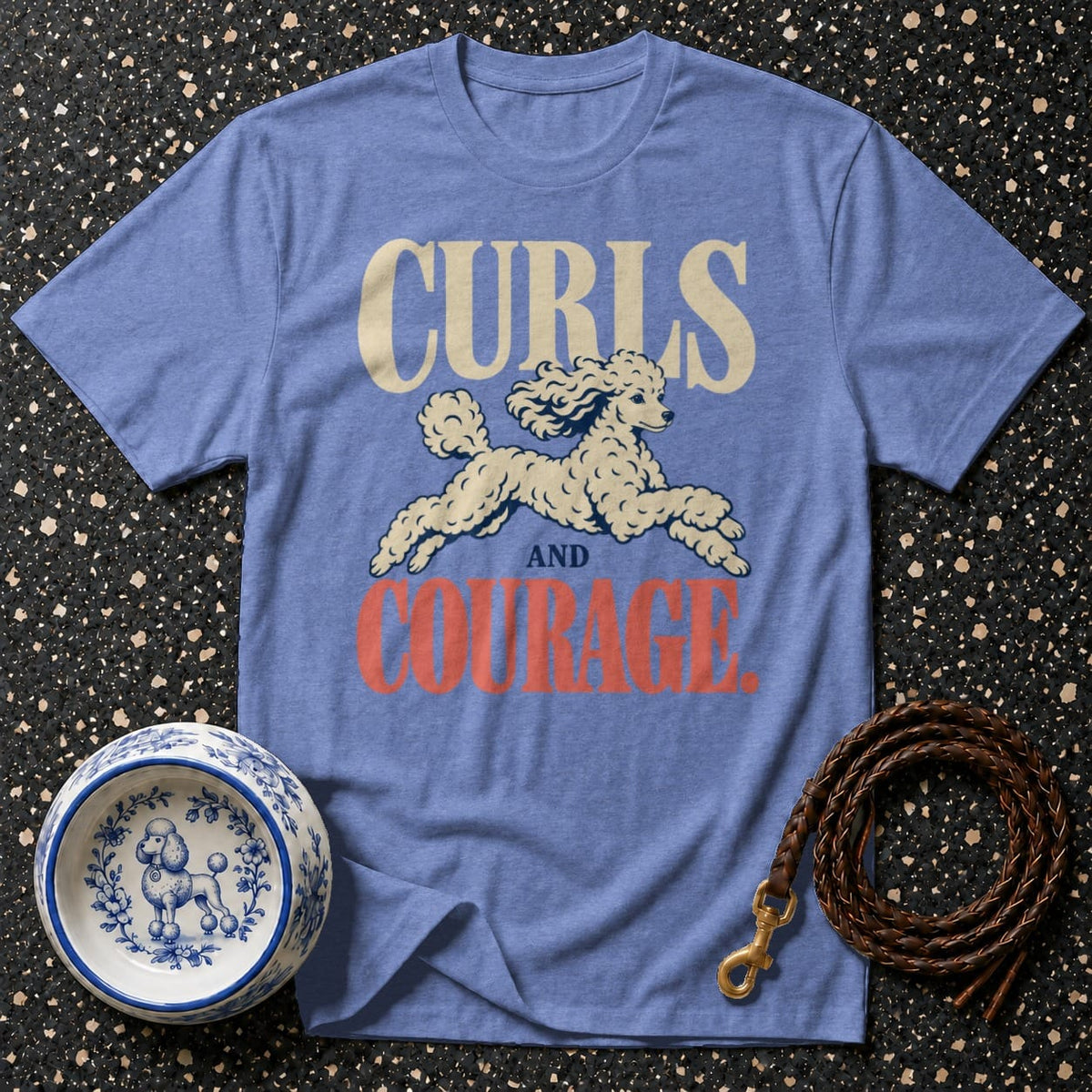 T-shirt Curls and Courage Poodle T-Shirt Curls and Courage Poodle T-Shirt | Premium Dog Apparel