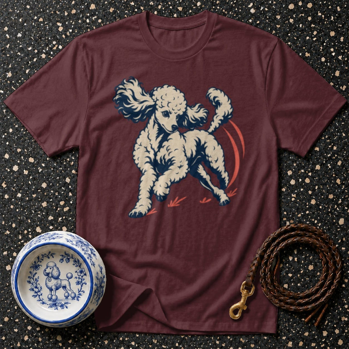 T-shirt Vintage Playful Poodle T-Shirt Vintage Poodle T-Shirt | Retro Dog Lover Apparel