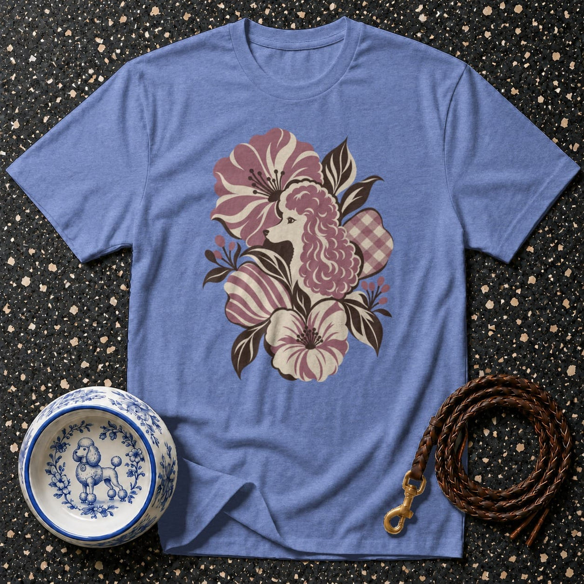 T-shirt Vintage Floral Poodle T-Shirt Poodle Floral T-Shirt | Premium Dog Lover Apparel