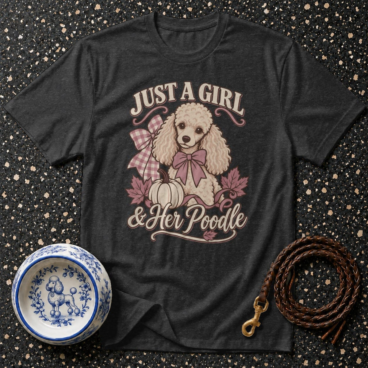 T-shirt Girl And Her Poodle T-Shirt Poodle Mom T-Shirt | Just a Girl & Her Poodle