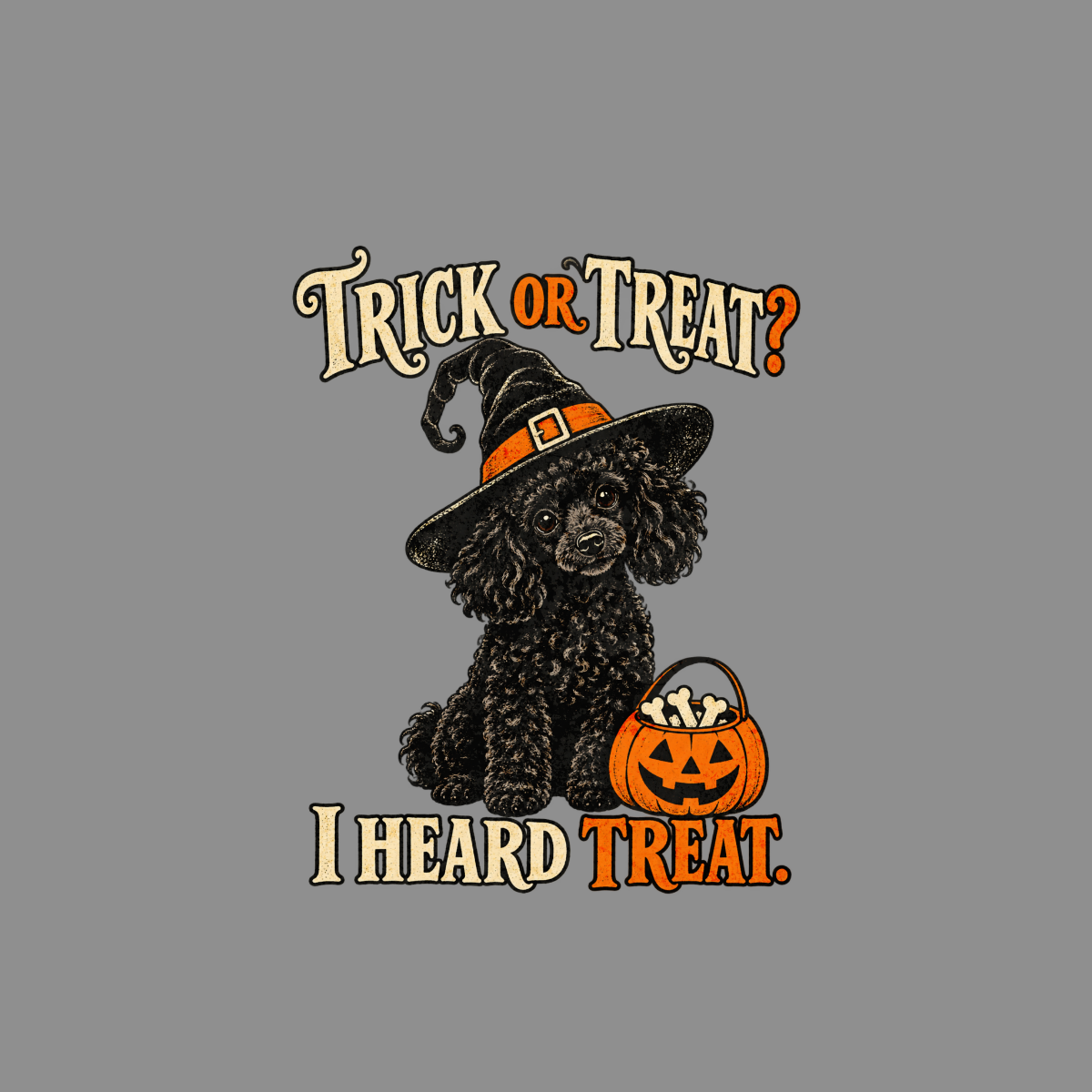 Trick Or Treat Poodle T-Shirt
