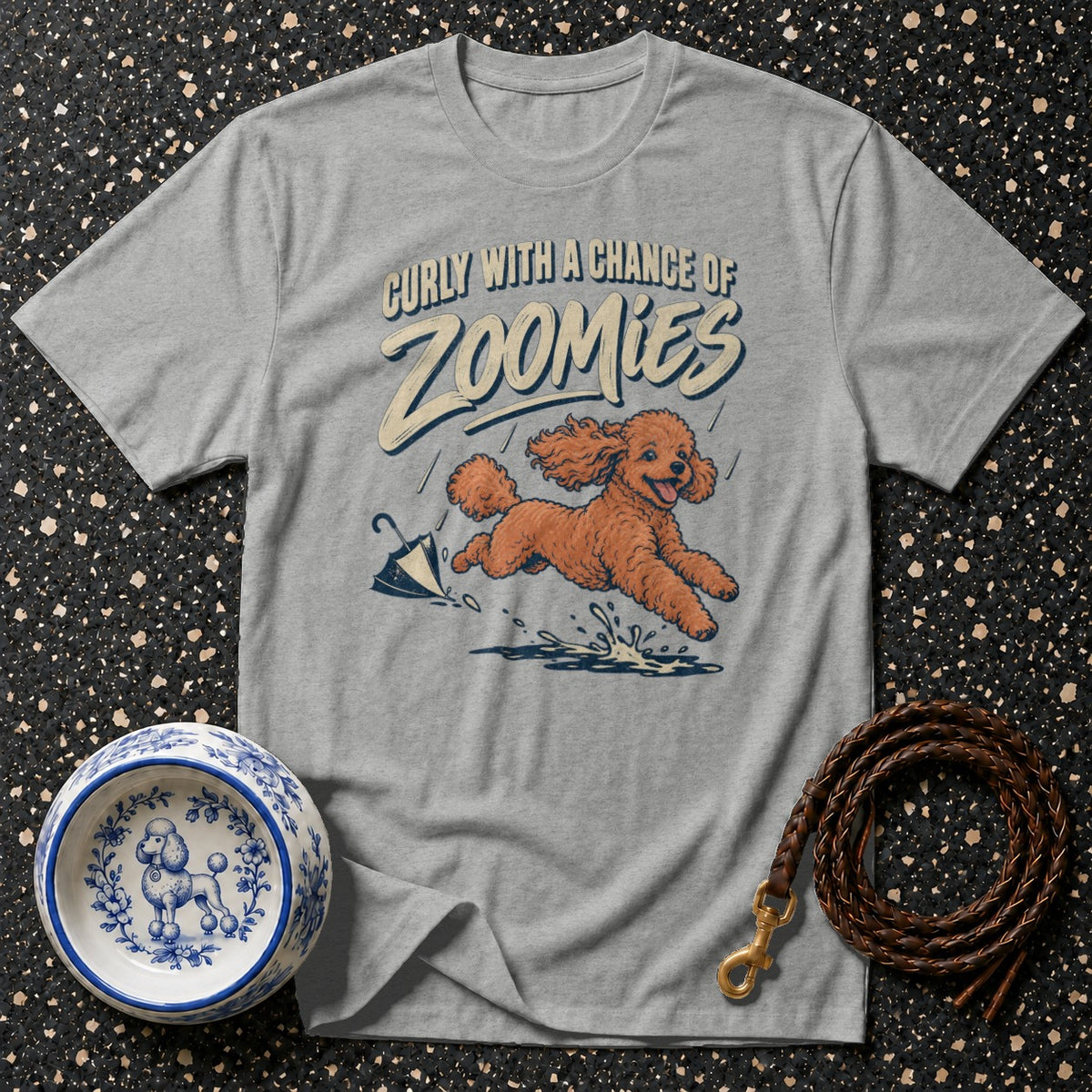 Curly Poodle Zoomies T-Shirt