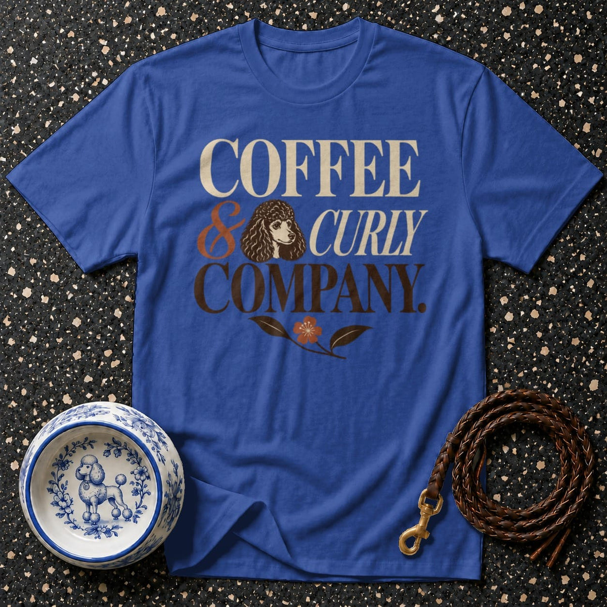 T-shirt Coffee & Curly Company T-Shirt Coffee & Curly T-Shirt | Poodle Lover Gift