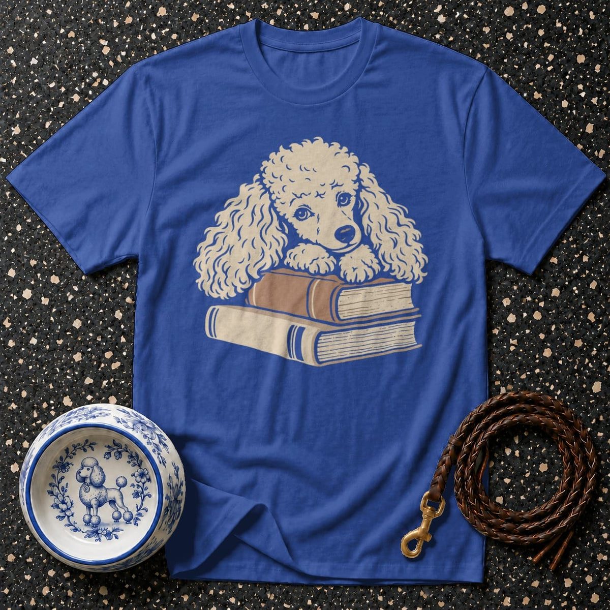T-shirt Bookish Poodle T-Shirt Poodle Reading Books T-Shirt | Premium Dog Lover Apparel