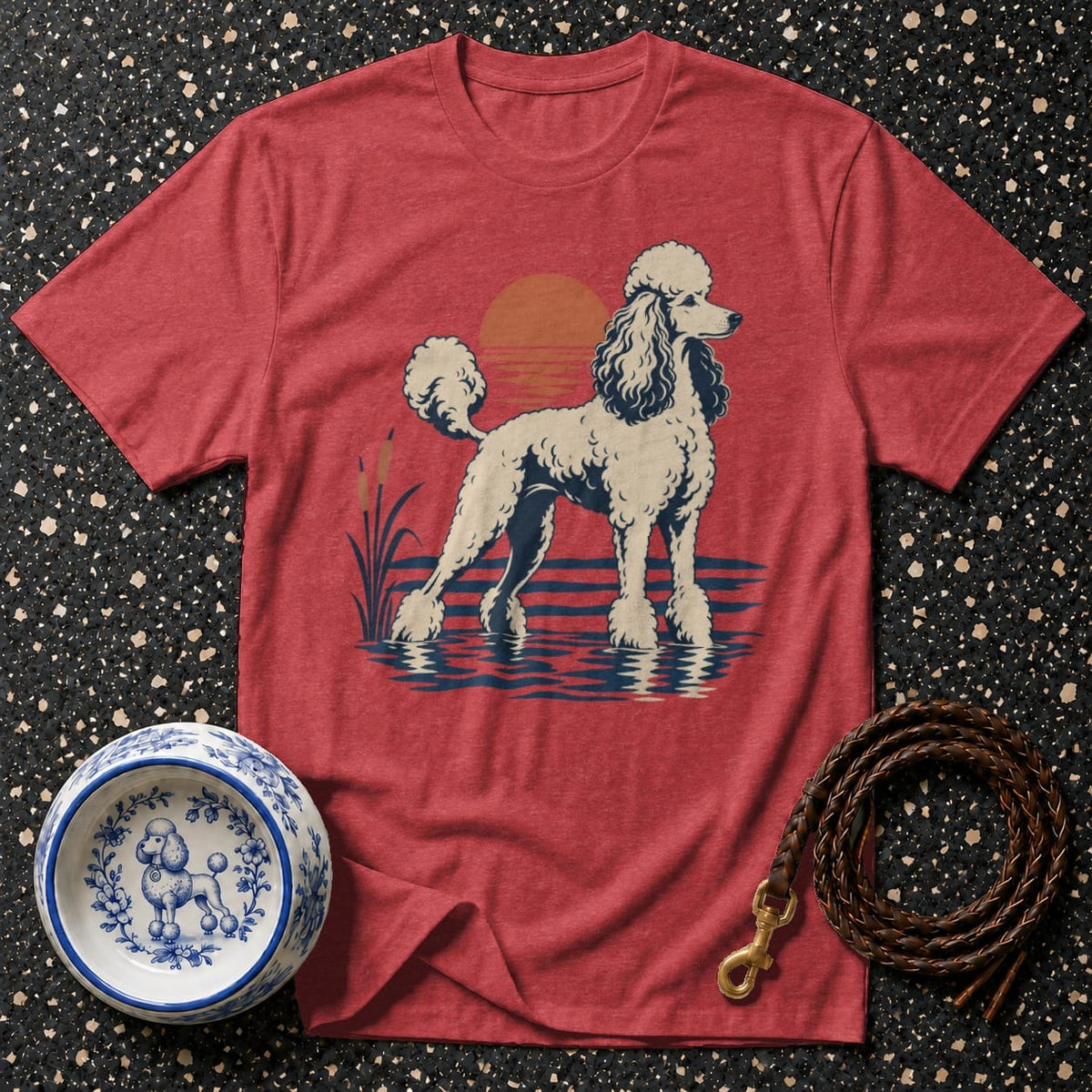 T-shirt Sunset Poodle Heritage T-Shirt Poodle Sunset T-Shirt | Premium Dog Apparel