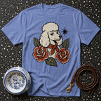 T-shirt Chic Poodle Rose Tattoo Art T-Shirt Poodle Rose Tattoo T-Shirt | Premium Dog Apparel