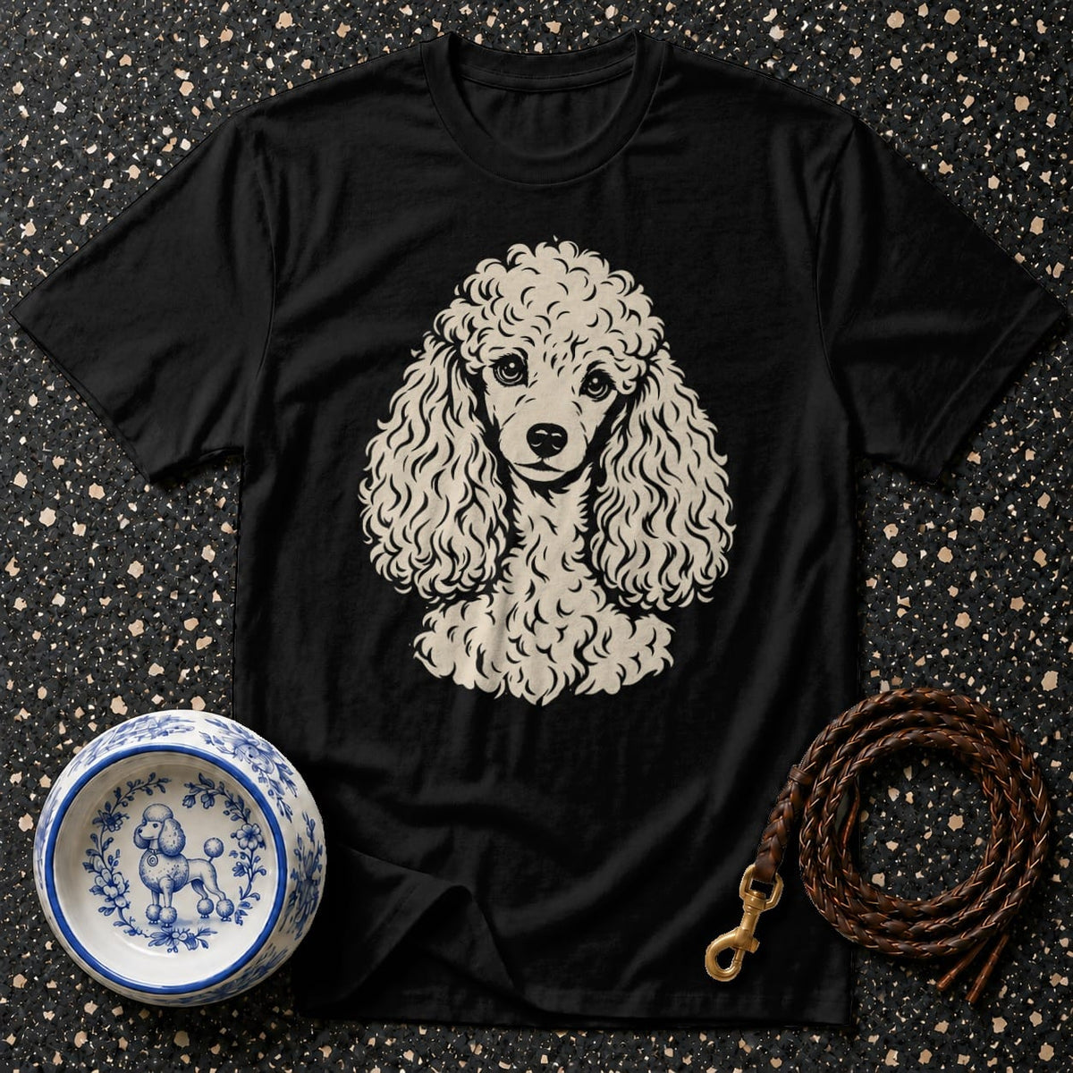 T-shirt Chic Poodle Portrait T-Shirt Poodle Portrait T-Shirt | Premium Dog Apparel