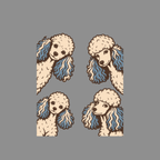 T-shirt Vintage Poodle Graphic T-Shirt Poodle Portrait T-Shirt | Adorable Dog Apparel