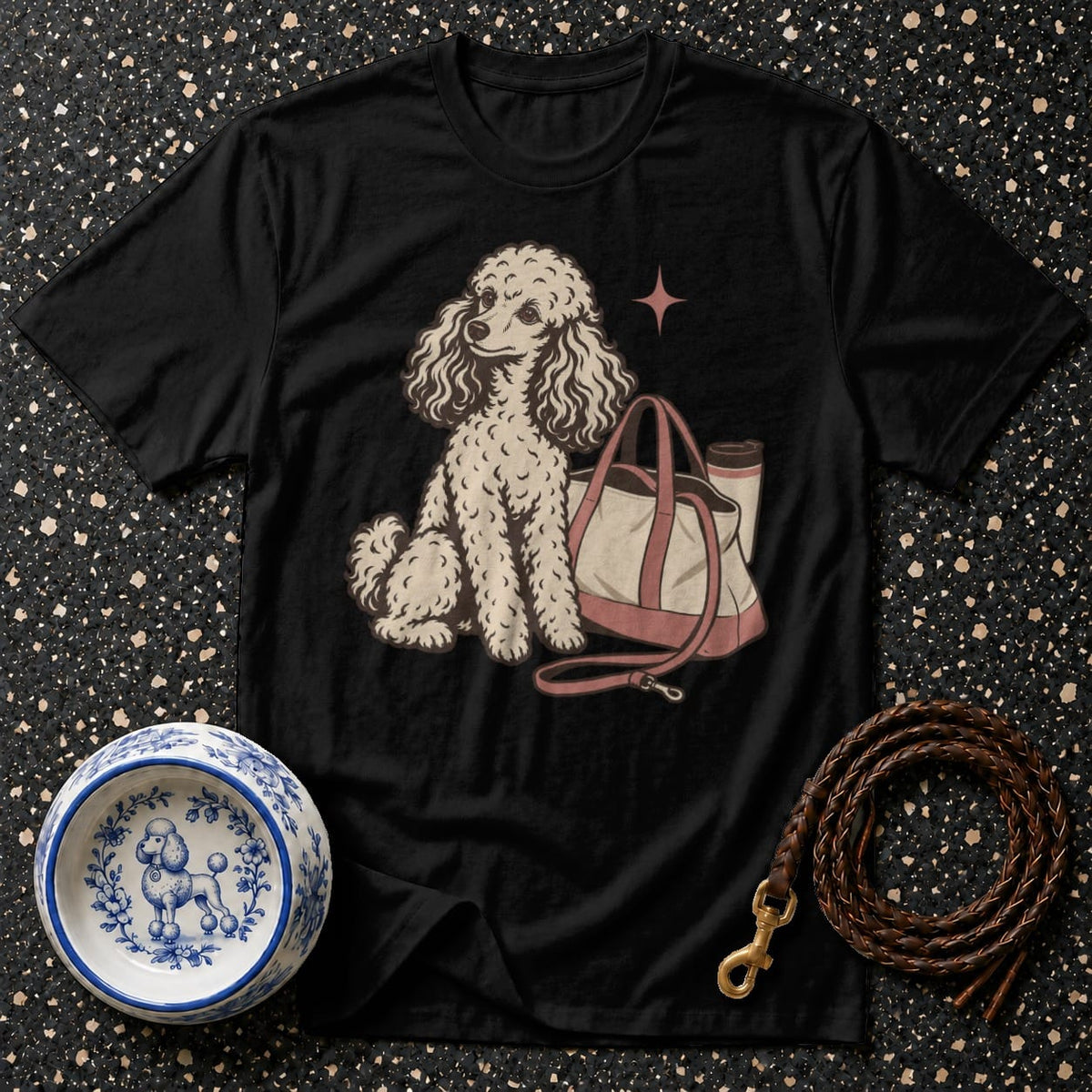 T-shirt Chic Poodle Outing T-Shirt Poodle Lover T-Shirt | Adorable Dog Graphic Tee