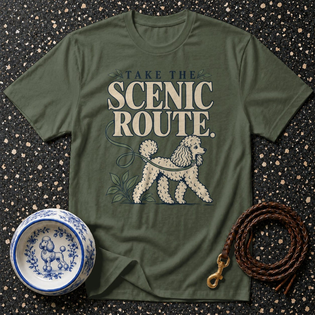 T-shirt Take The Scenic Route Poodle T-Shirt Take the Scenic Route Poodle T-Shirt | Premium Apparel