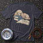 T-shirt Literary Poodle Bookworm T-Shirt Poodle Reading T-Shirt | Bookish Dog Apparel
