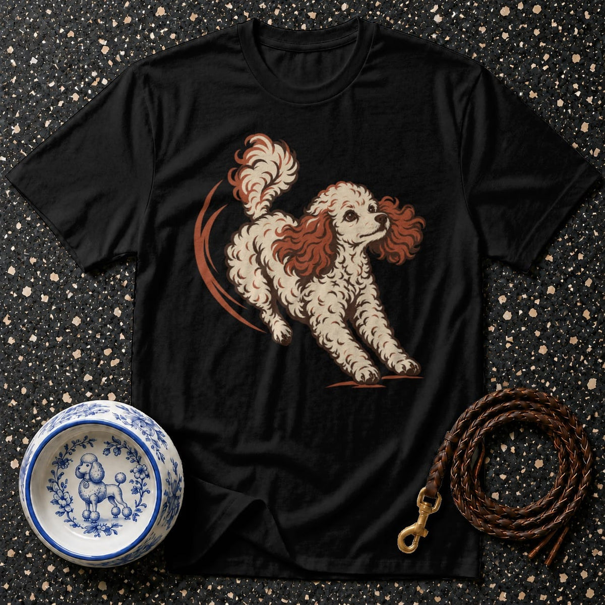 T-shirt Playful Miniature Poodle T-Shirt Poodle Graphic T-Shirt | Premium Dog Apparel