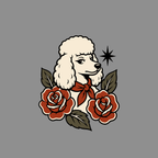 T-shirt Chic Poodle Rose Tattoo Art T-Shirt Poodle Rose Tattoo T-Shirt | Premium Dog Apparel