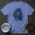 Periwinkle t-shirt with black poodle illustration and text "YOU DON'T HAVE TO SAY IT."