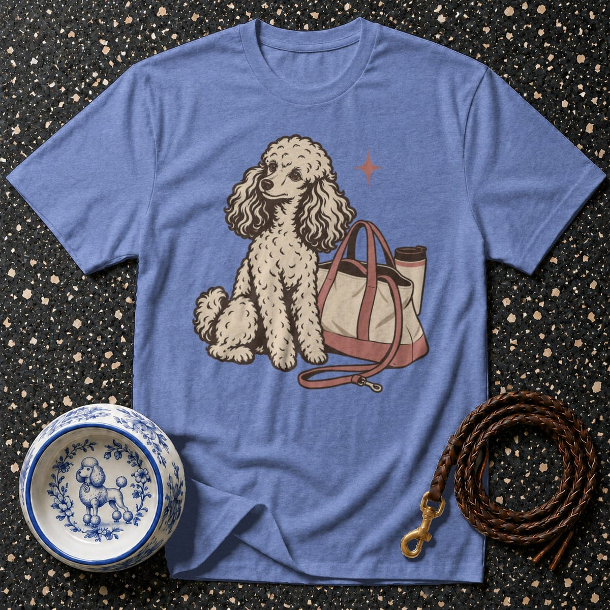 T-shirt Chic Poodle Outing T-Shirt Poodle Lover T-Shirt | Adorable Dog Graphic Tee