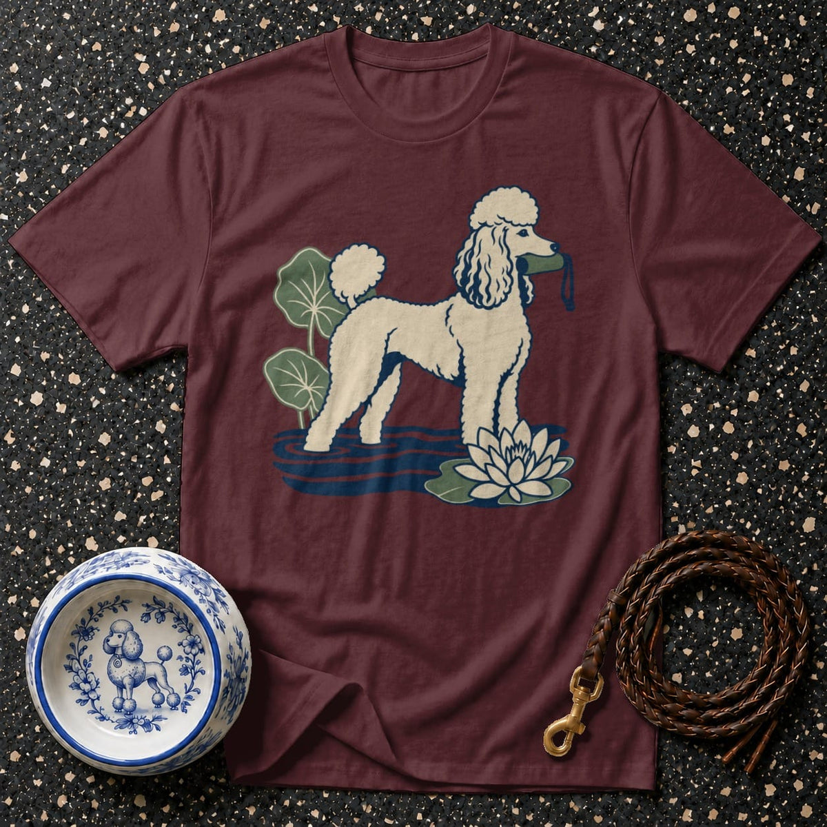 T-shirt Vintage Water Poodle T-Shirt Poodle Zen T-Shirt | Premium Dog Apparel