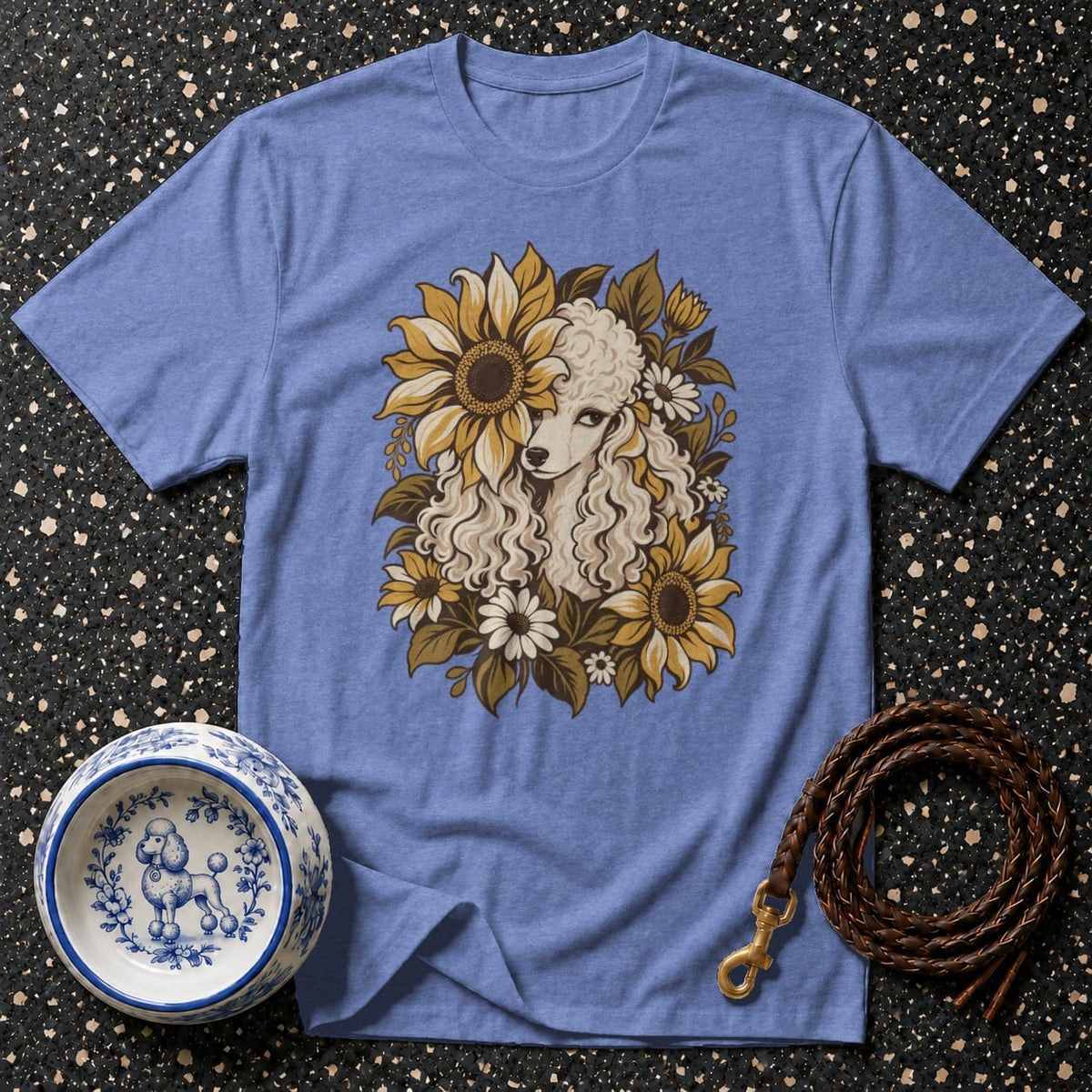 T-shirt Sunflower Poodle Bloom T-Shirt Poodle Sunflower T-Shirt | Premium Dog Apparel