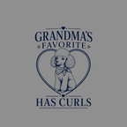 Grandma's favorite has curls text with a poodle inside a heart.