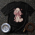 T-shirt Vintage Coquette Bow Poodle T-Shirt Poodle with Bow T-Shirt | Premium Dog Apparel