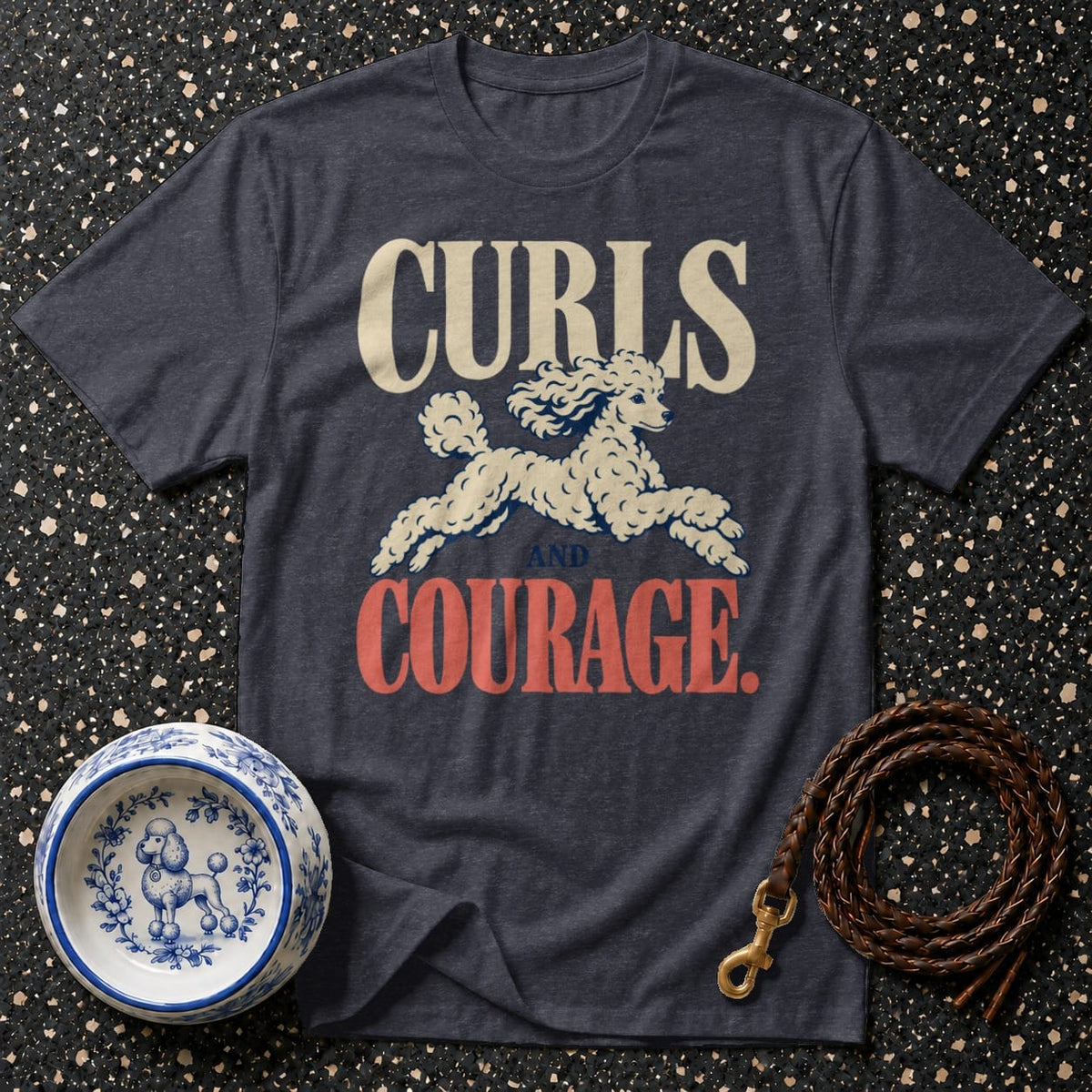 T-shirt Curls and Courage Poodle T-Shirt Curls and Courage Poodle T-Shirt | Premium Dog Apparel