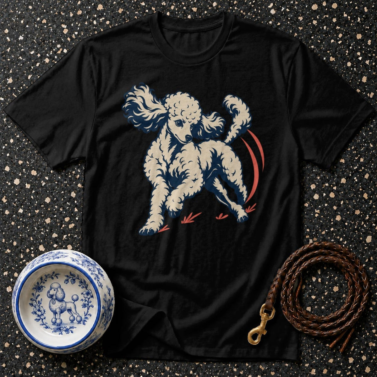 T-shirt Vintage Playful Poodle T-Shirt Vintage Poodle T-Shirt | Retro Dog Lover Apparel