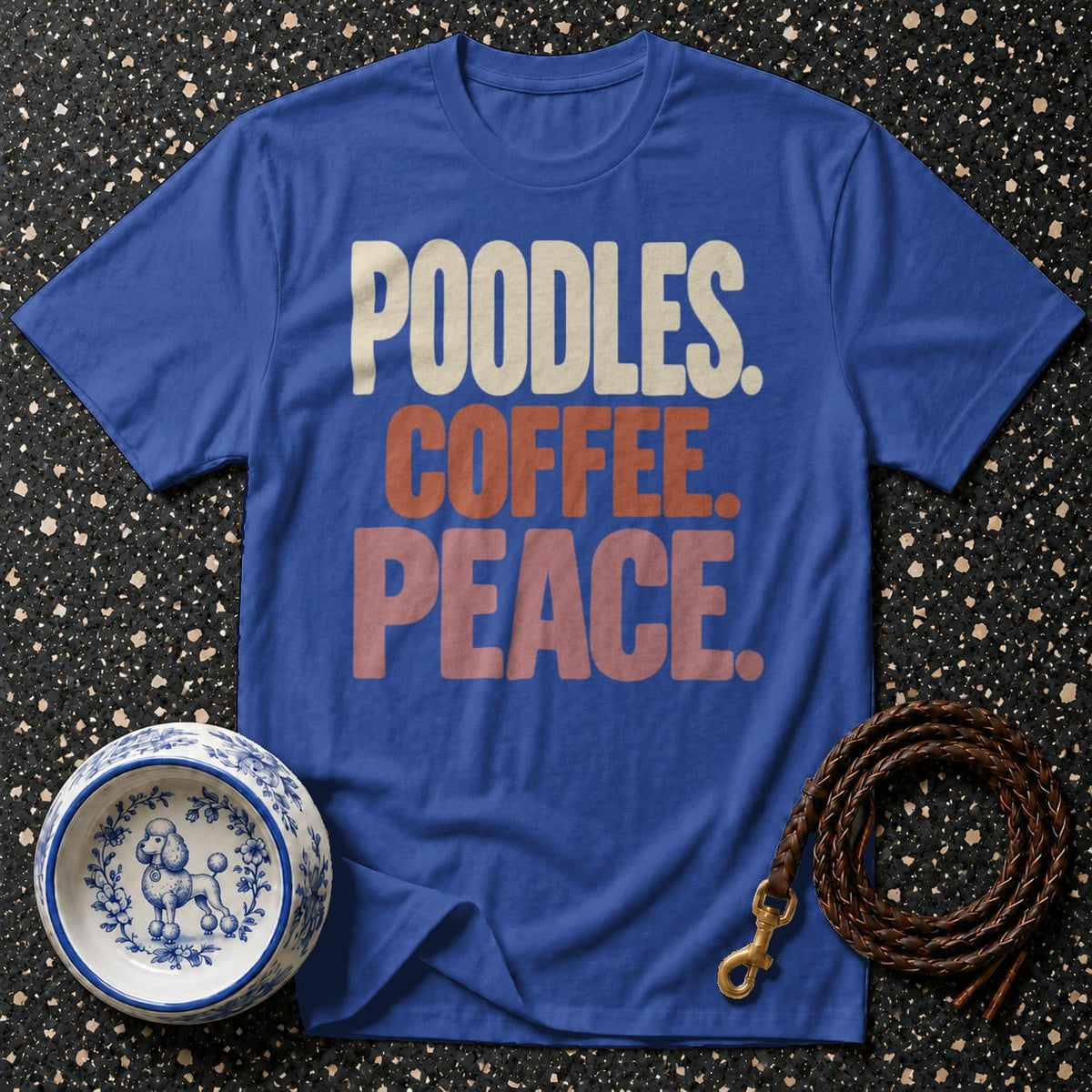 T-shirt Poodles Coffee Peace T-Shirt Poodles Coffee Peace T-Shirt | Premium Dog Lover Apparel
