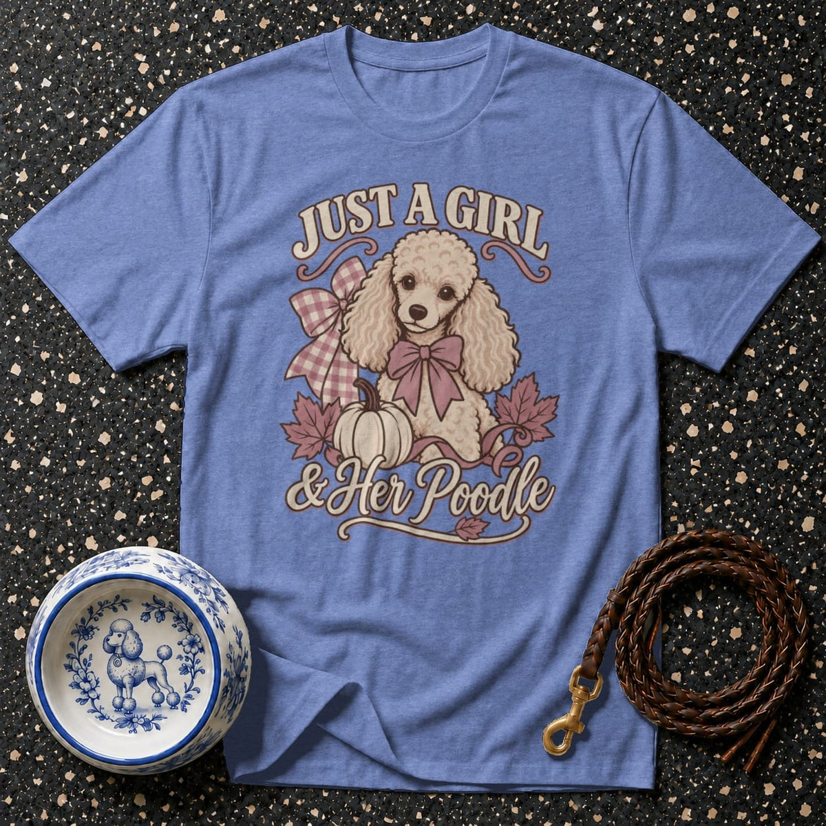 T-shirt Girl And Her Poodle T-Shirt Poodle Mom T-Shirt | Just a Girl & Her Poodle