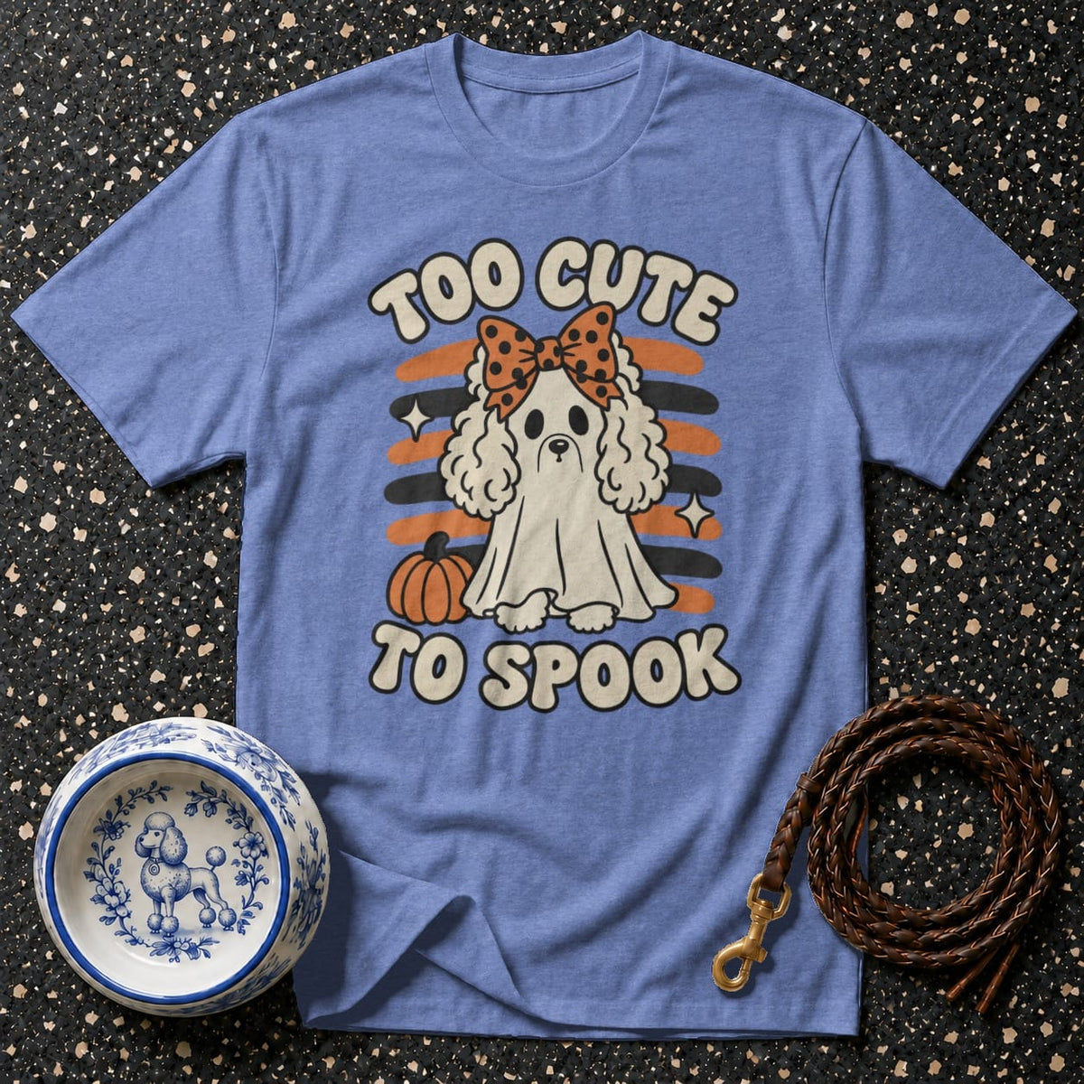 T-shirt Too Cute To Spook Poodle T-Shirt Too Cute To Spook Dog Ghost T-Shirt | Premium Apparel