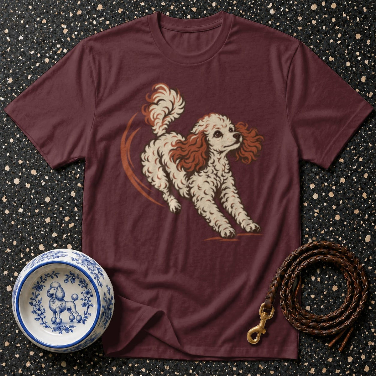 T-shirt Playful Miniature Poodle T-Shirt Poodle Graphic T-Shirt | Premium Dog Apparel