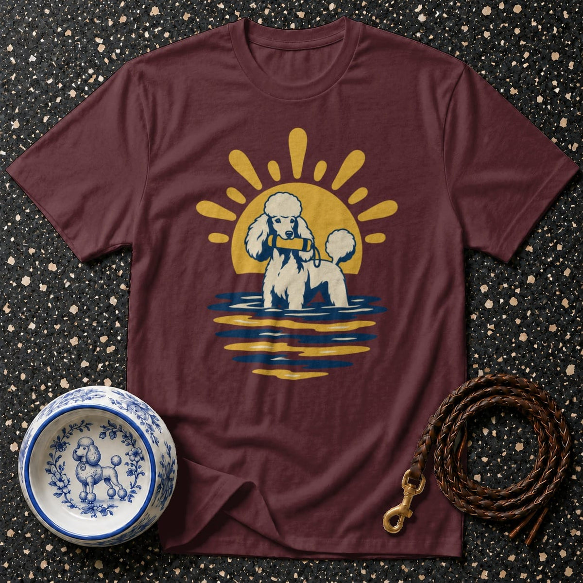 T-shirt Golden Hour Poodle T-Shirt Poodle Sunset T-Shirt | Cool Dog Apparel