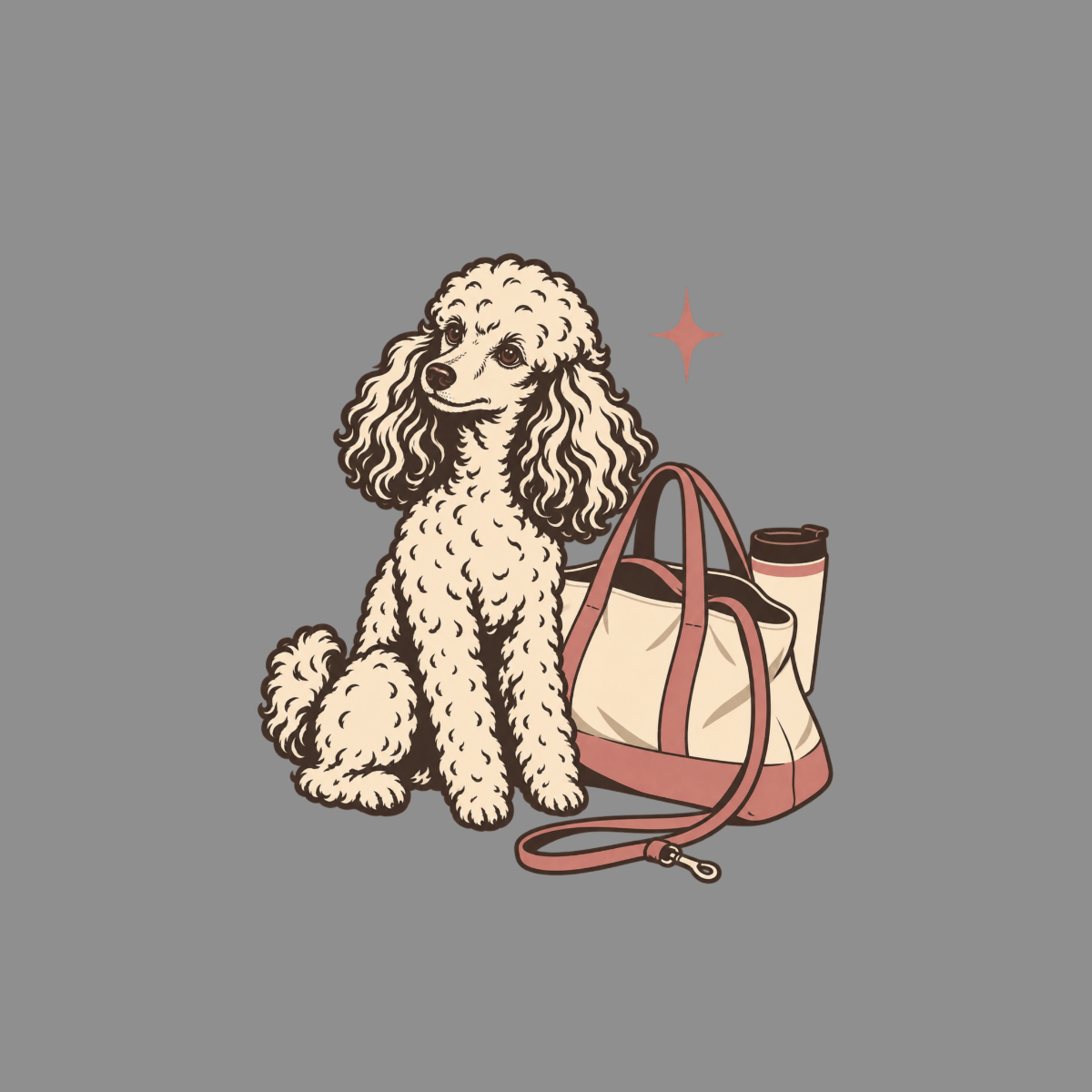 T-shirt Chic Poodle Outing T-Shirt Poodle Lover T-Shirt | Adorable Dog Graphic Tee